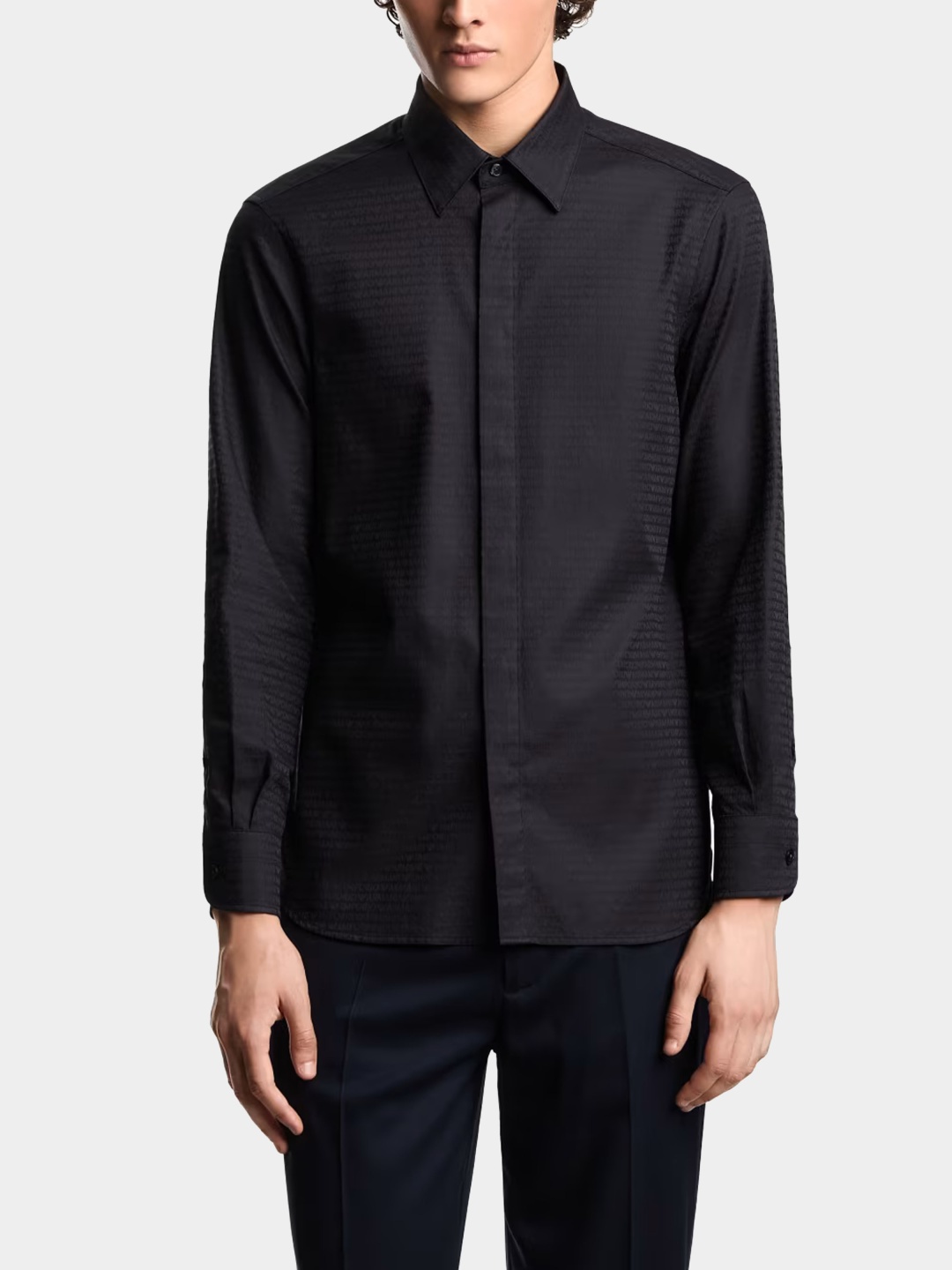 Рубашка прямая Emporio Armani черный