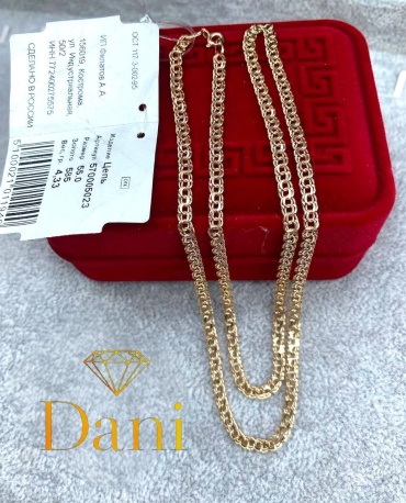 Dani BAL-SEP-N-115 длина 50 см, вес 4.61 г золото, плетение бисмарк