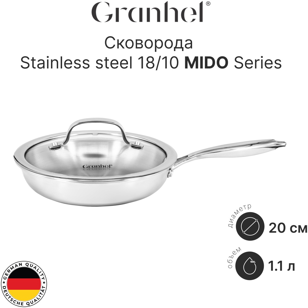 Сковорода Granhel MIDO 20 см , сталь