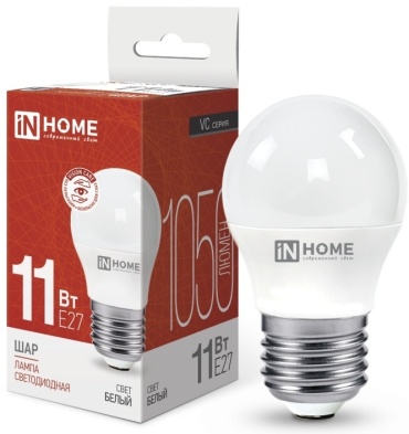 IN HOME 11W E27, светодиодная, естественный белый