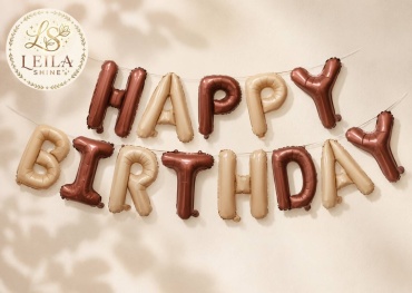 Набор воздушных шаров Leila Shine Happy birthday 1 шт, мультиколор
