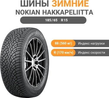Nokian Hakkapeliitta R5 185/65 R15 88R без шипов