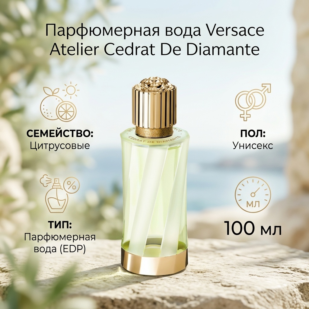Versace Atelier Cedrat De Diamante парфюмерная вода EDP 100 мл, унисекс