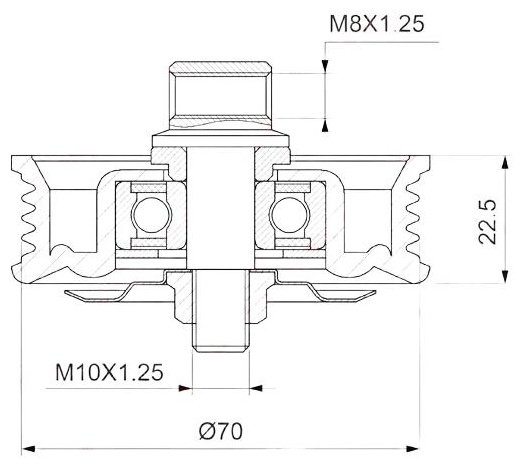 LYNXauto ролик натяжной PB5045