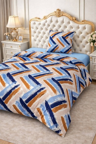 Комплект CROWN Краски 1.5-спальный хлопок, бязь, 1 наволочка: 65x65 см