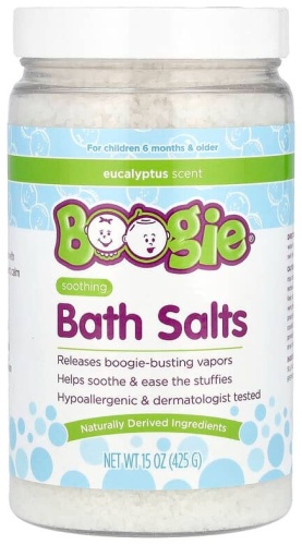 Boogie Wipes Soothing Bath Salts, Eucalyptus морская соль 425 г