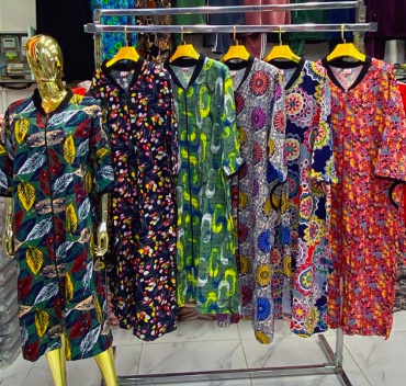 Хлопковый халат ASL Textile мультиколор