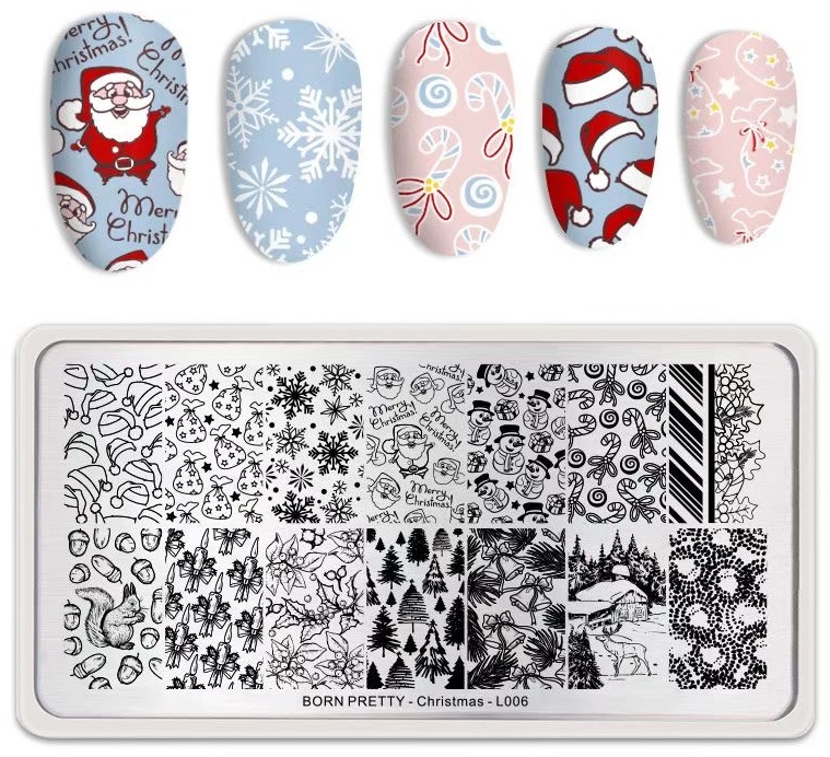 BORN PRETTY пластины Christmas