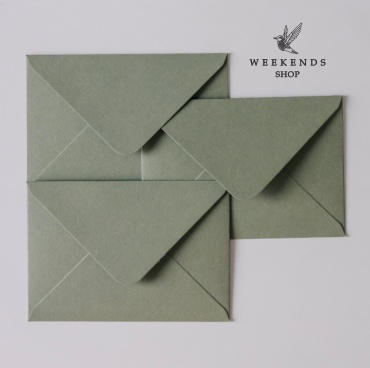 Weekends-shop конверт для денег Конверт подарочный для сертификатов, для денег, А7 9 х 13 см, 25 шт, оливковый 25 шт