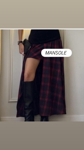 Широкая юбка MANSOLE бордовый