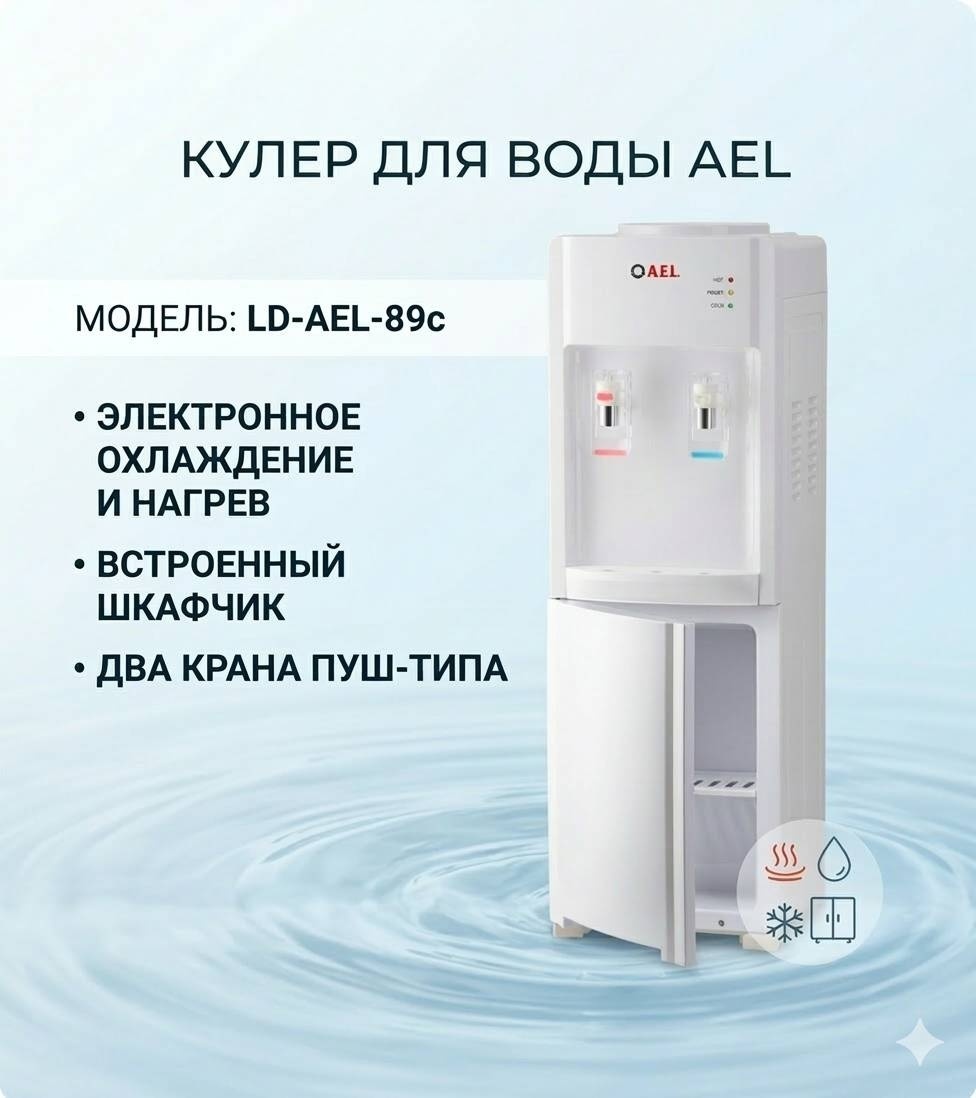 Кулер для воды LD-AEL-89c white