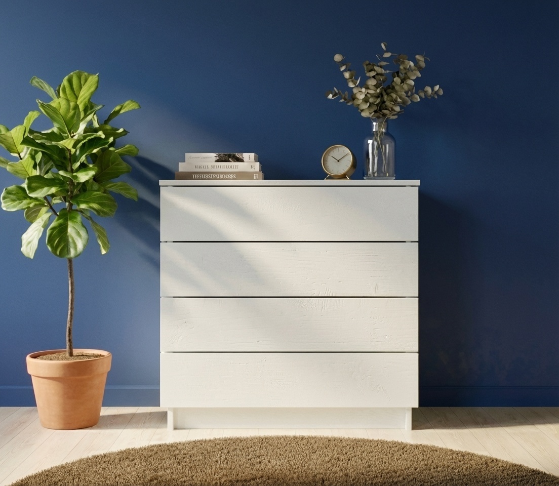 Комод BEREN Mira, 75x33x73 см, белый