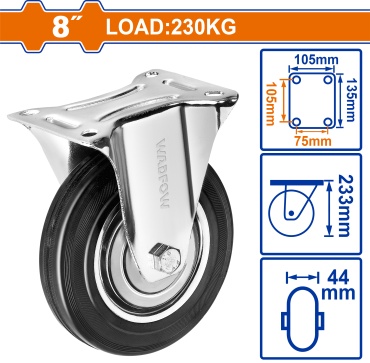Колесо WADFOW WJL3381 200x44 мм 1 шт, до 230 кг