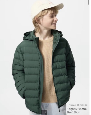 Демисезонная куртка Uniqlo зеленый, темно-зеленый