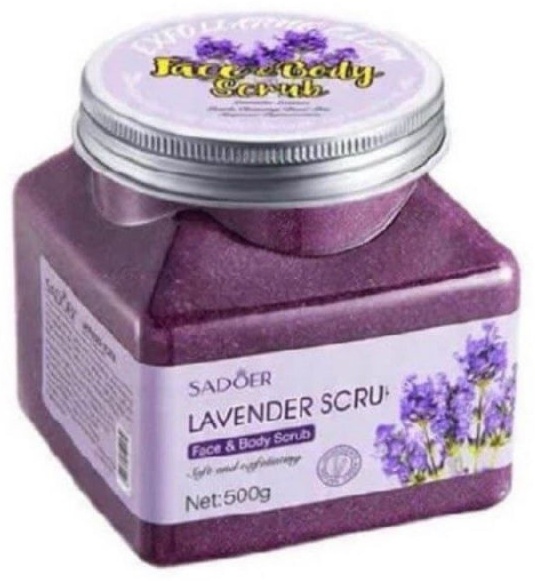 SADOER скраб Lavender Exfoliating Cleansing Scrub Cream - Лавандовый крем-скраб для тела 500 г