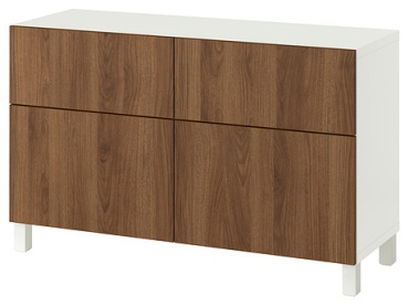 Комод IKEA BESTÅ, 120x42x74 см, белый, коричневый
