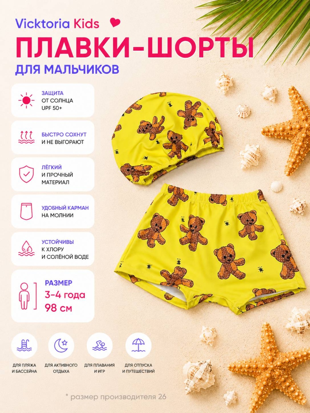 Плавки Vicktoria Kids желтый