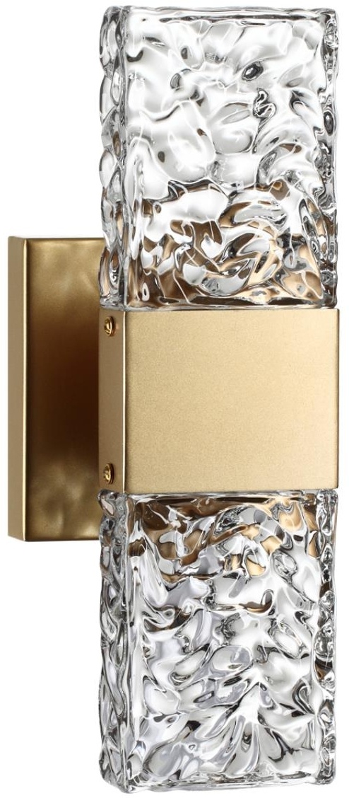Бра настенный Odeon Light LED, золотистый, прозрачный