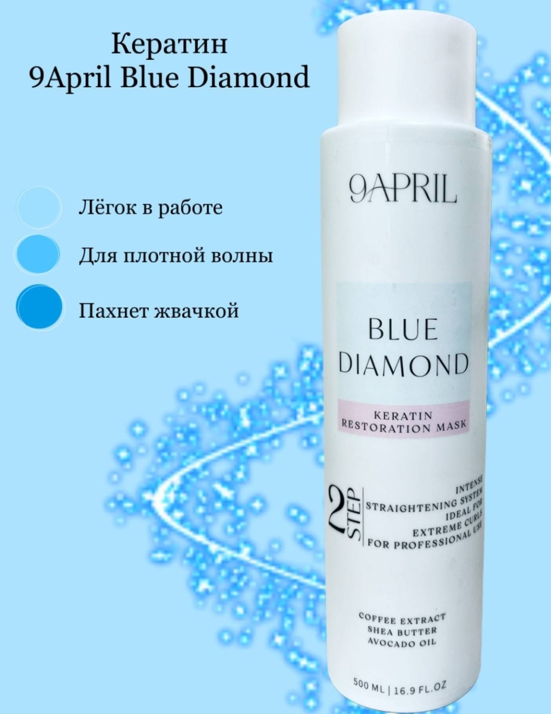 9APRIL кератин Blue diamond 500 мл