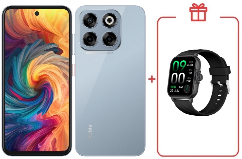 Смартфон ZTE V70 8 ГБ/256 ГБ серый + подарок