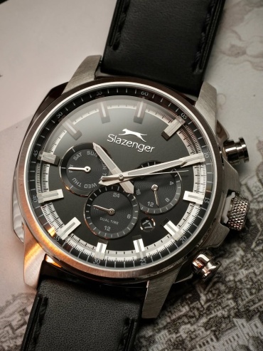 Кварцевые Slazenger Phantom Black нержавеющая сталь