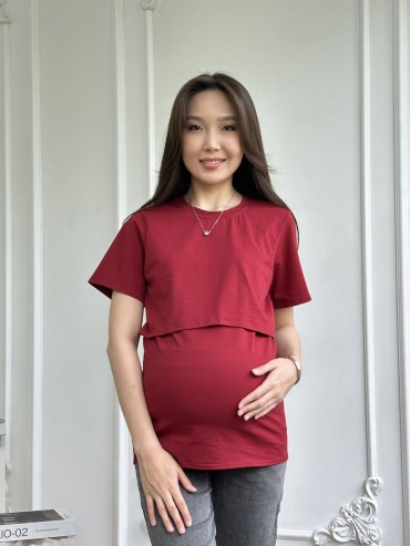 Футболка Sweetmama.kz бордовый