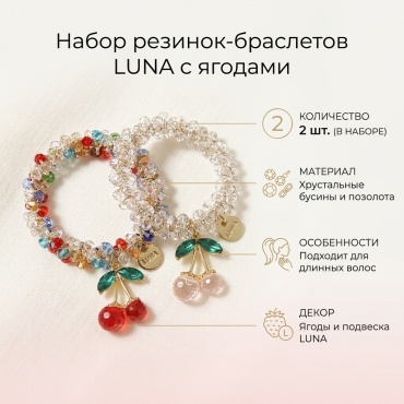Резинка украшение 2 шт, мультиколор