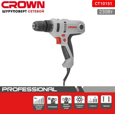 CROWN шуруповерт CT10151