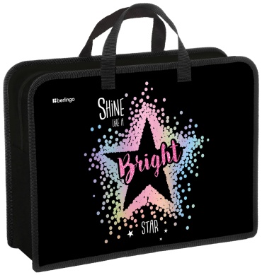 Папка для труда Berlingo Bright star, А4+ , черный
