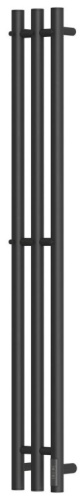Полотенцесушитель электрический POINT Деметра PN12822B П3 120x1200 диммер справа, черный, I-образный 12x120 см