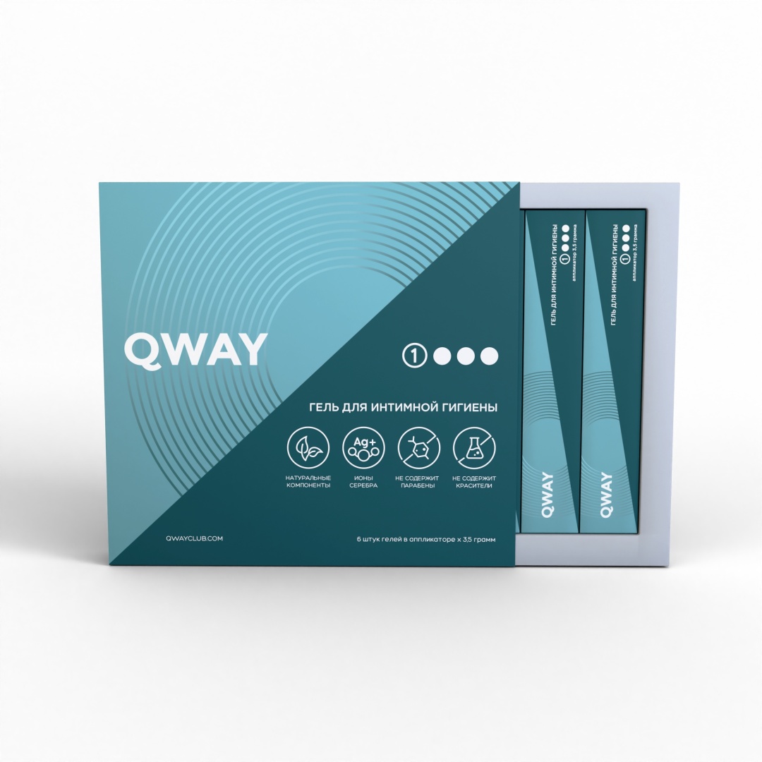 QWay с антибактериальным эффектом 1 гель для интимной гигиены 6 шт по 3.5 г