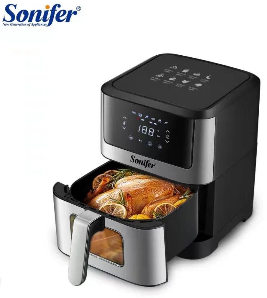 Аэрогриль Sonifer SF-1018 6 л черный, серый
