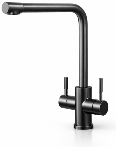 Смеситель Stellum STM-809 BLACK, нержавеющая сталь, цвет графит