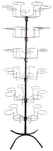 Торговая стойка для головных уборов A STEEL Ст005, 194x60x60 см, черный