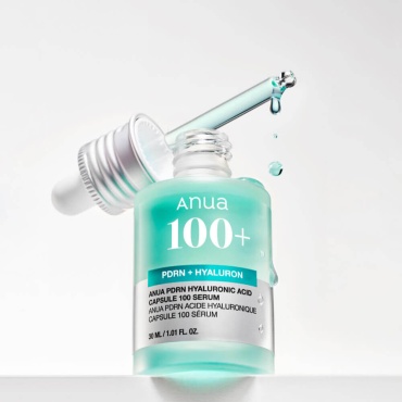 Сыворотка Anua PDRN Hyaluron 100+ для лица, для области вокруг глаз, для зоны декольте, для носогубной области 30 мл