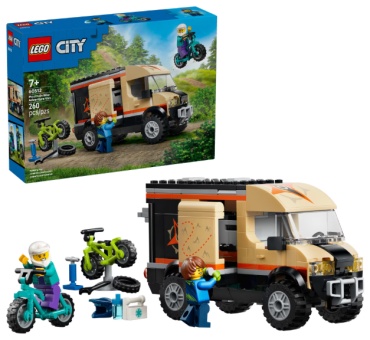 Конструктор LEGO City Фургон для путешествий с горными велосипедами 60512, деталей 260 шт