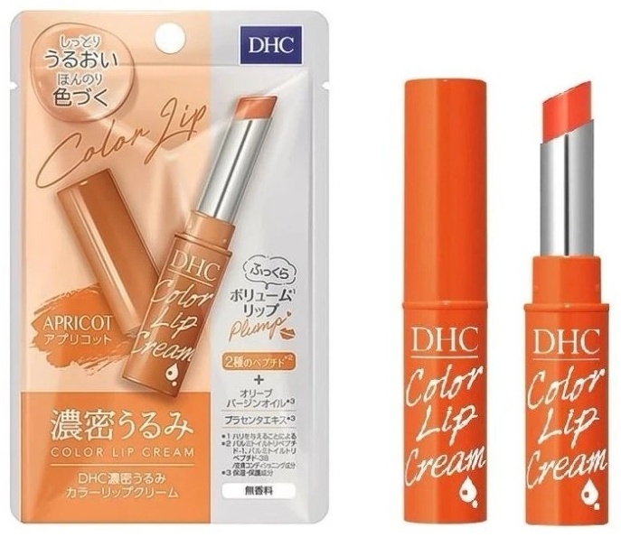 DHC бальзам Color Lip Cream Apricot Оттеночный Бальзам для Губ Абрикос 1.5 г