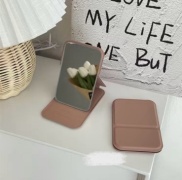 Зеркало карманное 18538004_498356 10.8х7 см, экокожа, коричневый