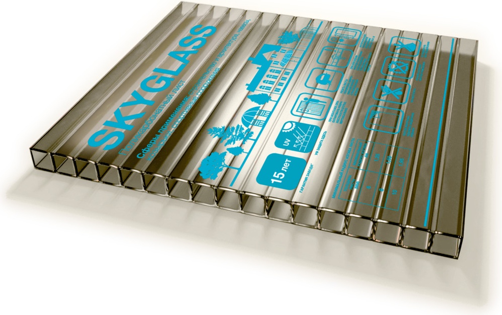 Skyglass сотовый 12000x2100х 10 мм, бронзовый