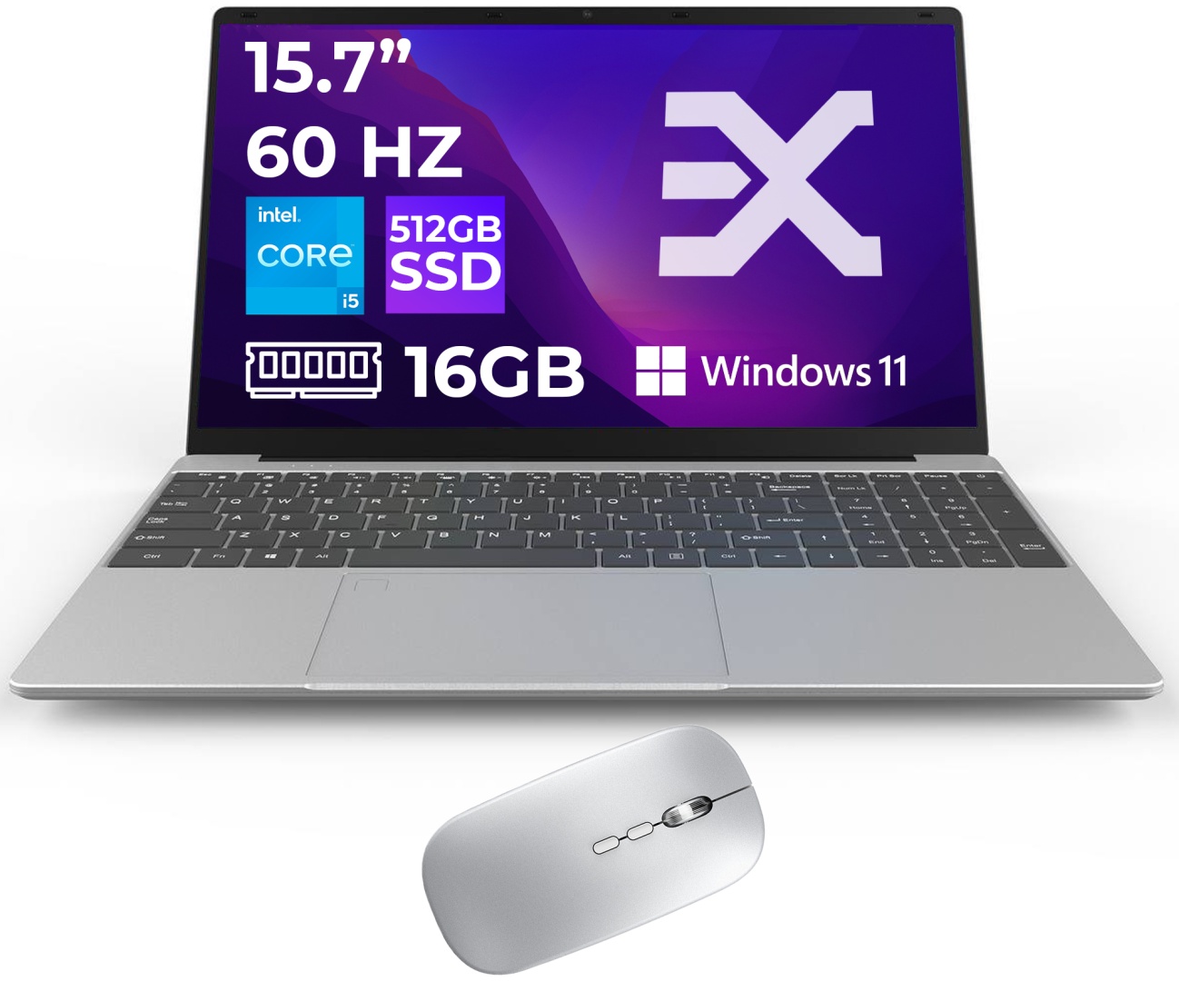 Ноутбук EX HL-15.6-I5 15.6" / 16 Гб / SSD 512 Гб / Win 11 Pro / XU156
