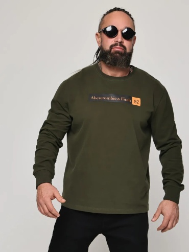 Лонгслив ABERCROMBIE & FITCH зеленый