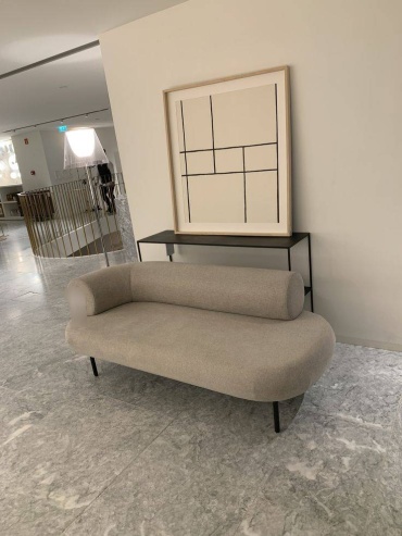 Диван 1mebel Виара, 160х80 см, обивка велюр, светло-коричневый