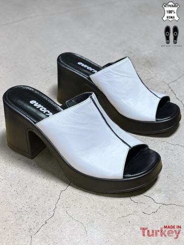 Сабо Evromoda белый, черный