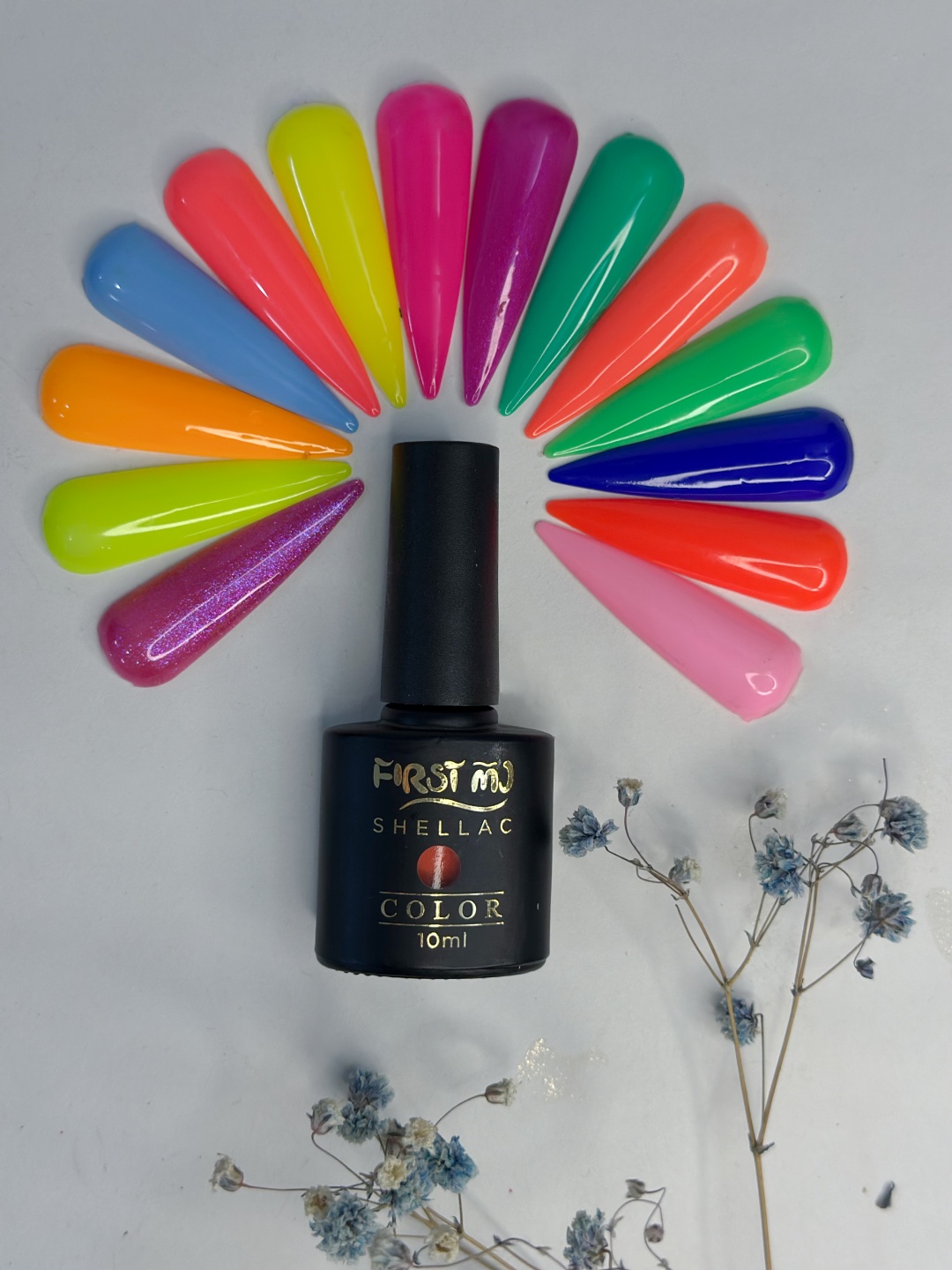 FIRST MJ гель-лак Shellac Color мультиколор глянцевое 140 мл