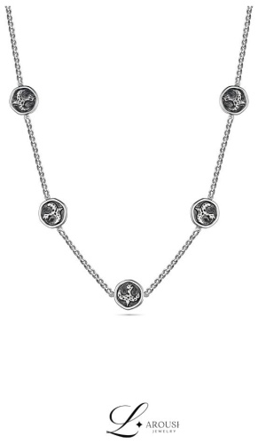 Чокер Laroush Jewelry SRN-NP-00007-01 длина 45 см вес 26 г серебро, родий, без вставок