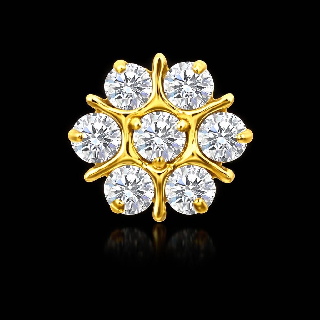 Накрутка Succub Jewellery титановый сплав, цирконий, 1,2 резьба