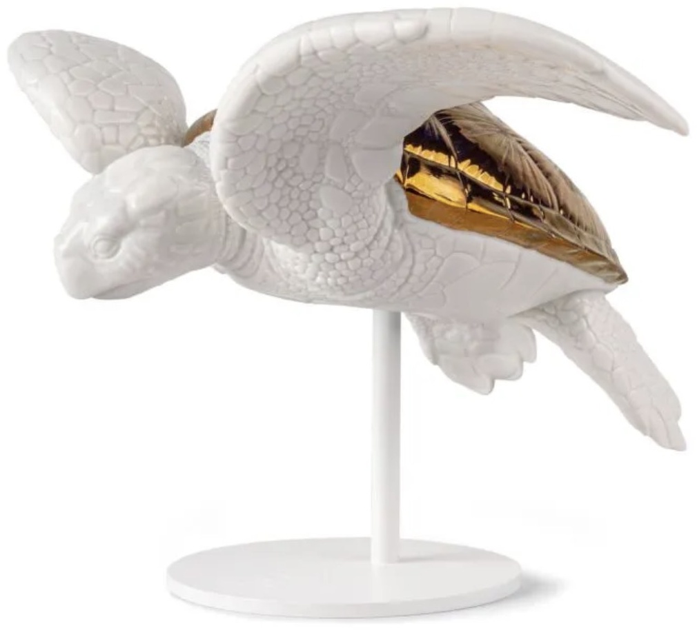 Lladro статуэтка Морская черепаха 19 см, фарфор