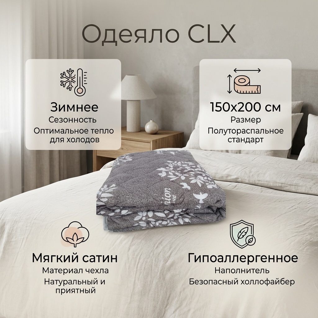 Одеяло CLX Мультиколор 150x200 зимнее