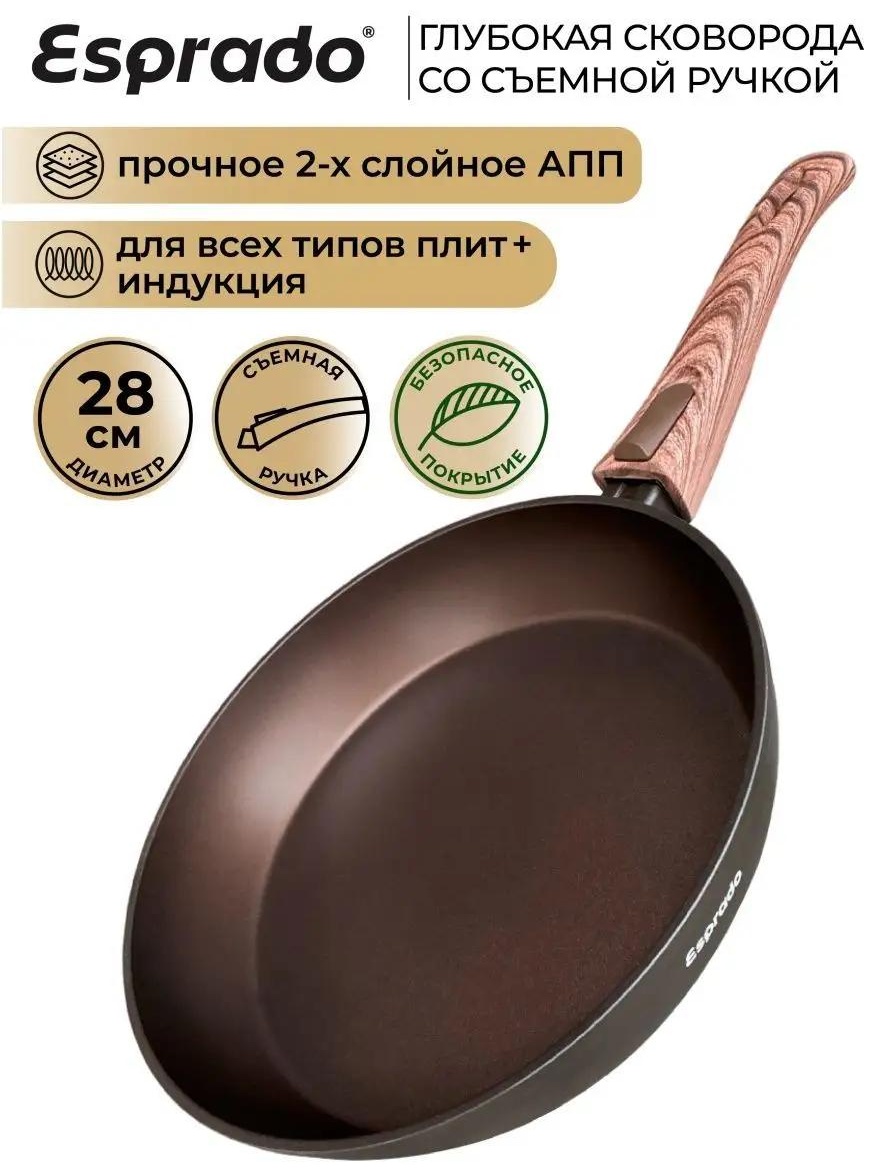 Сковорода LUCCI 28 см с антипригарным покрытием, алюминий