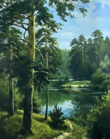 Картина по номерам Лес холст на подрамнике 30x40 см